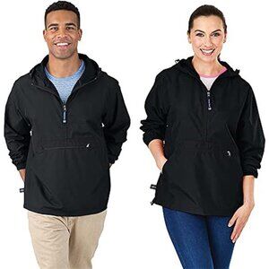 Mens Womens Packable Windbreaker Pullover Lightweight Rain Jacket Water Resistan